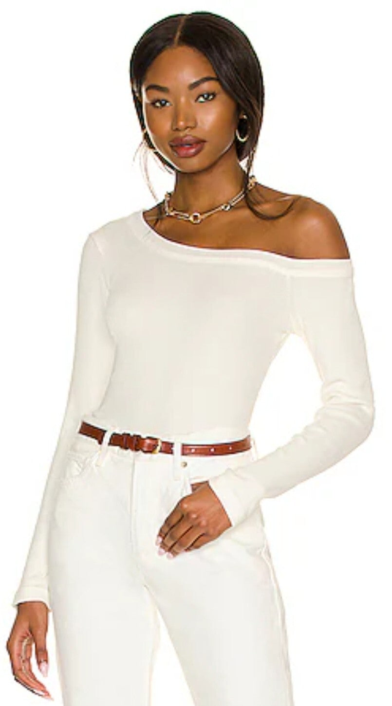 NWT Citizens of Humanity Wren Off The Shoulder Top Cream Cassia Anthropologie Sm0