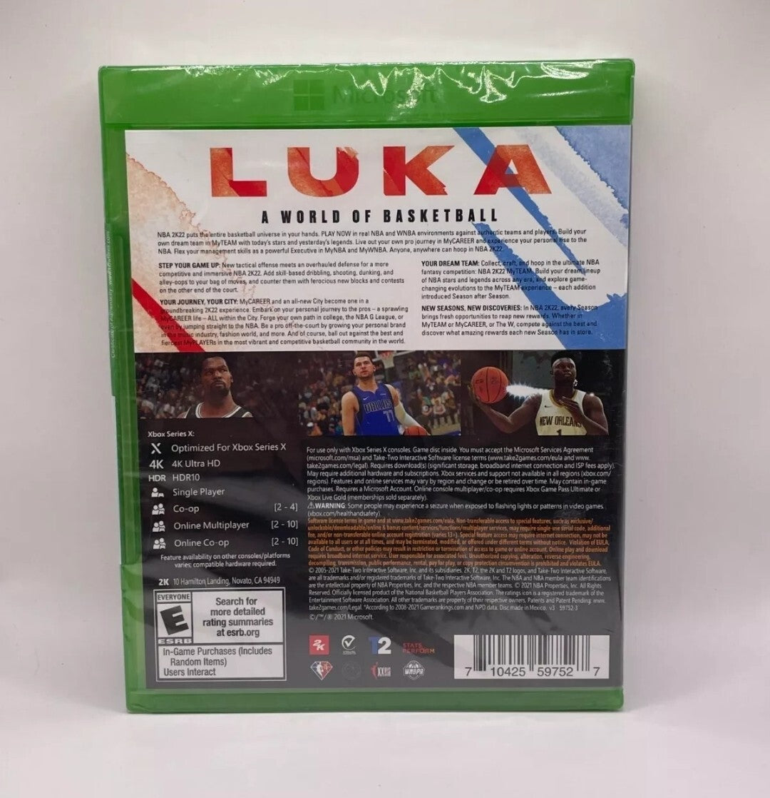 NBA 2K22 - Microsoft Xbox Series X BRAND NEW FACTORY SEALED2