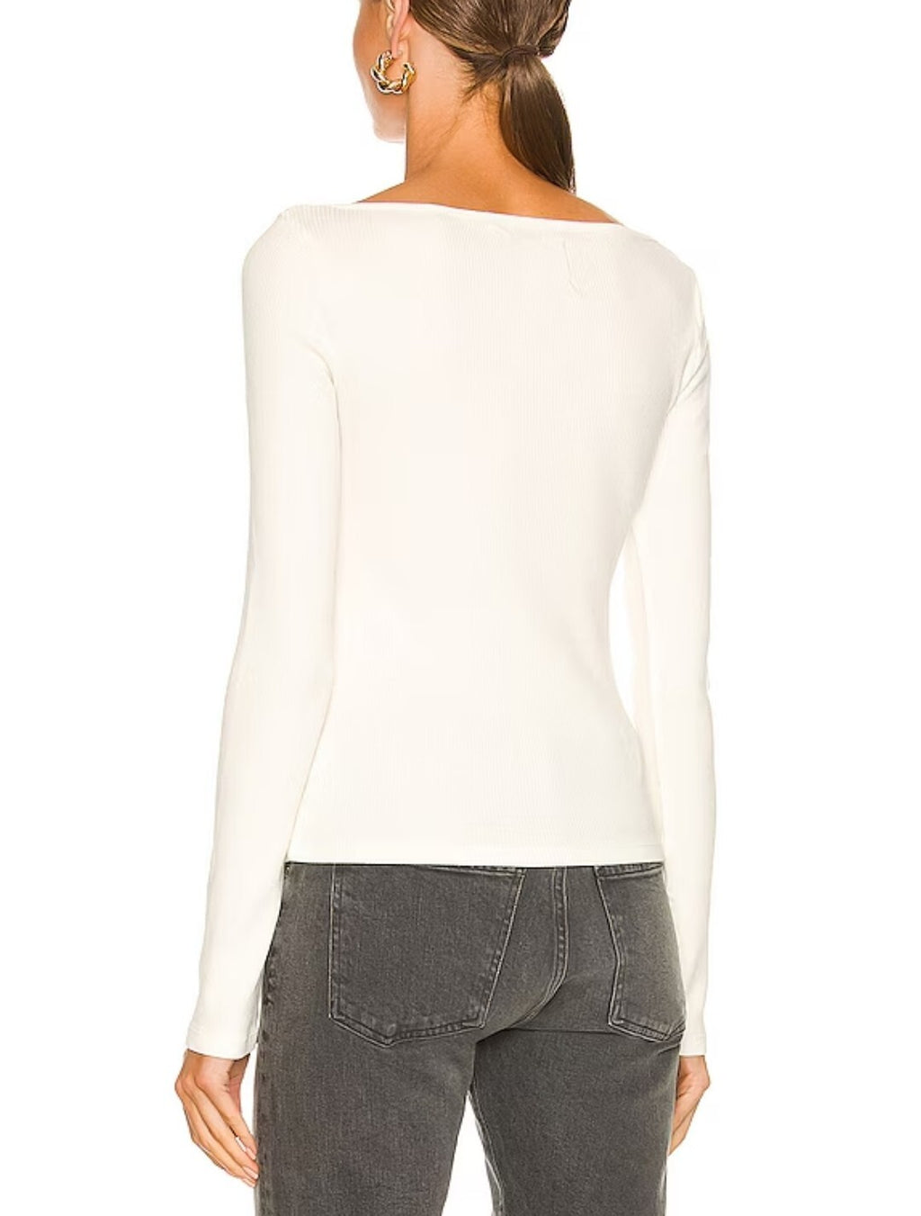 NWT Citizens of Humanity Iris LS Cut Out Top Black Sz Small COH Anthropologie 2