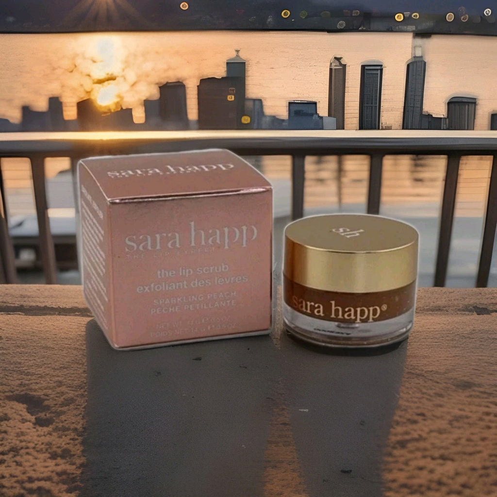 Sara Happ The Lip Scrub: Sparkling Peach Sugar Scrub for Dry Lips0