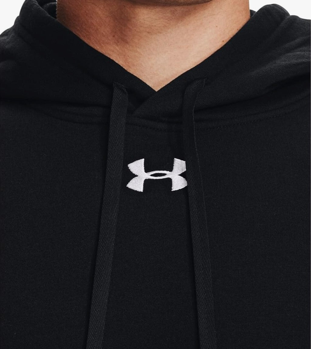 NWT Under Armour Men's Black UA Hustle Fleece Hoody Hoodie Sz Large Lg2