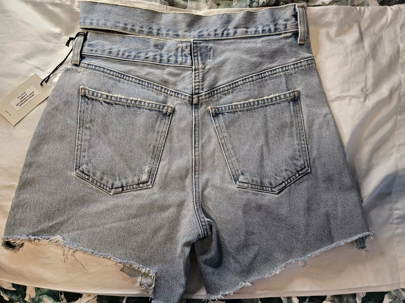 Agolde Jeans Broken Waistband Cutoff Shorts Raw High Waist Cut Offs Revolve 273