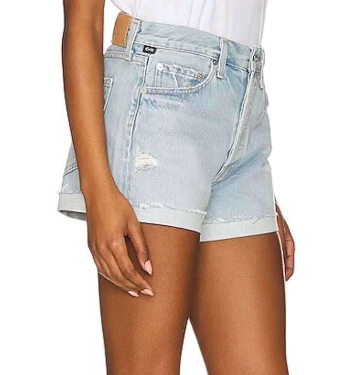 Citizens of Humanity Annabelle Denim Shorts Cuffed In Hermosa Size 25 NWOT1