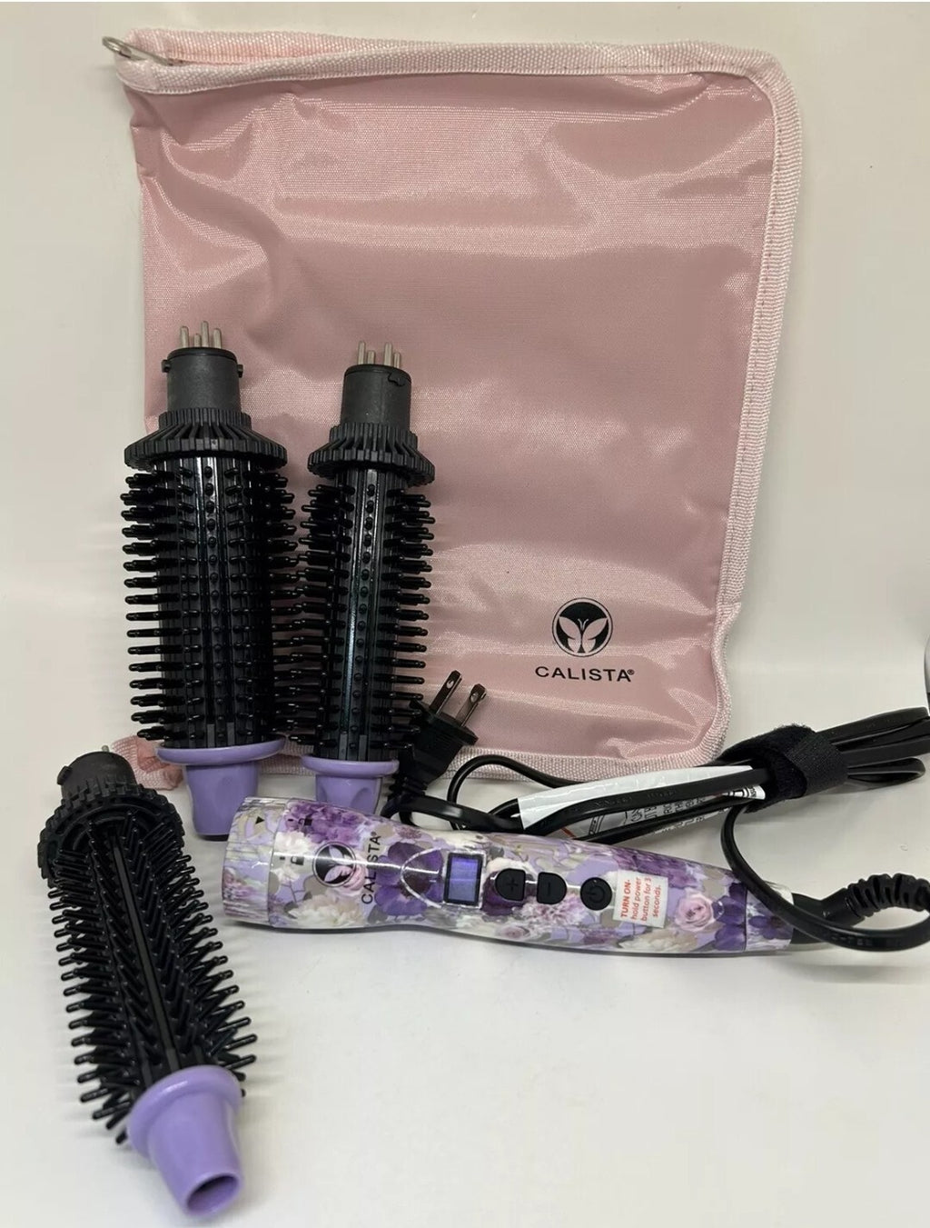 Calista Perfecter Pro Swap Top Heated Round Brush .75" 1" 1.5" Purple Bouquet2
