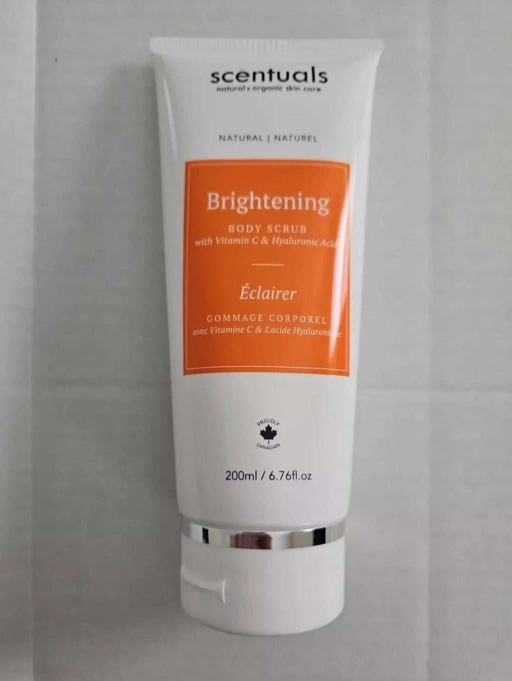 SCENTUALS Brightening Body Scrub Vitamin C Hyaluronic  6.7oz Full Size Sealed0