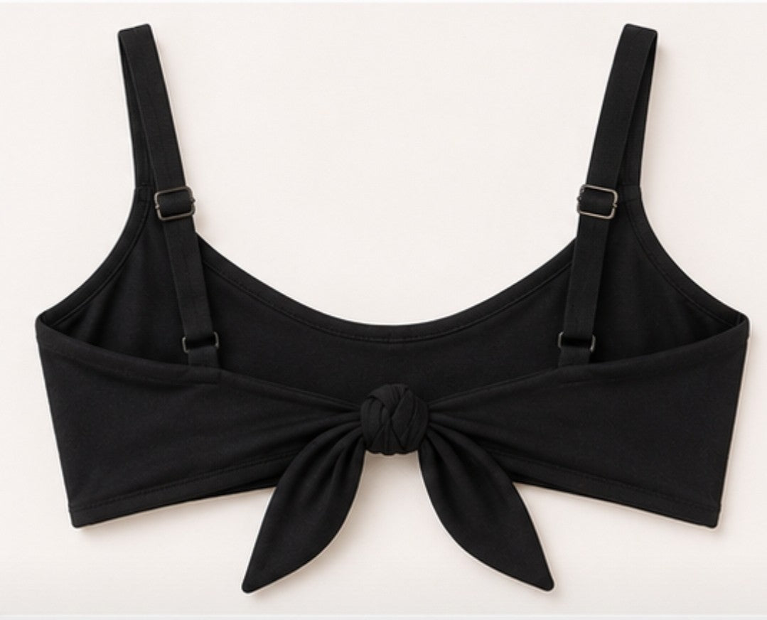 Aerie American Eagle Black Wide Strap Scoop Neck Bikini Swim Top XL NWT Padded1