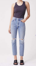 $ 198 AGOLDE Riley High Rise Straight Crop Jeans in Escalate Size 27 A056E-12060
