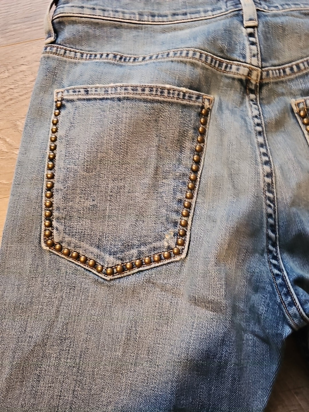 Citizens Of Humanity Drew Flip Flop Flare Inseam Raw Hem Sz 27 NWOT Gold3