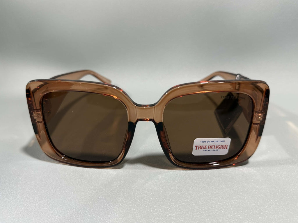 New Original TRUE RELIGION Square Sunglasses Tinted / Gold Accent TR564040