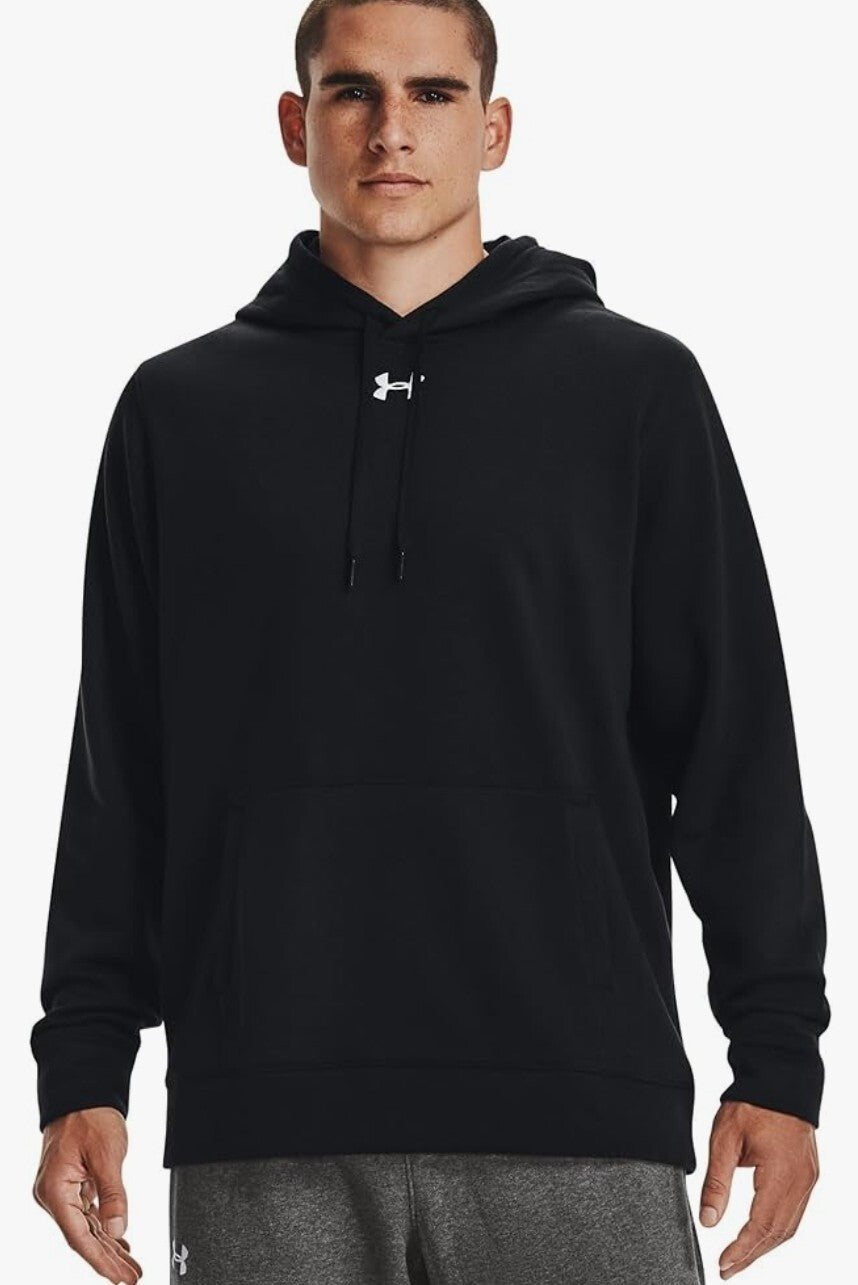 NWT Under Armour Men's Black UA Hustle Fleece Hoody Hoodie Sz Large Lg0