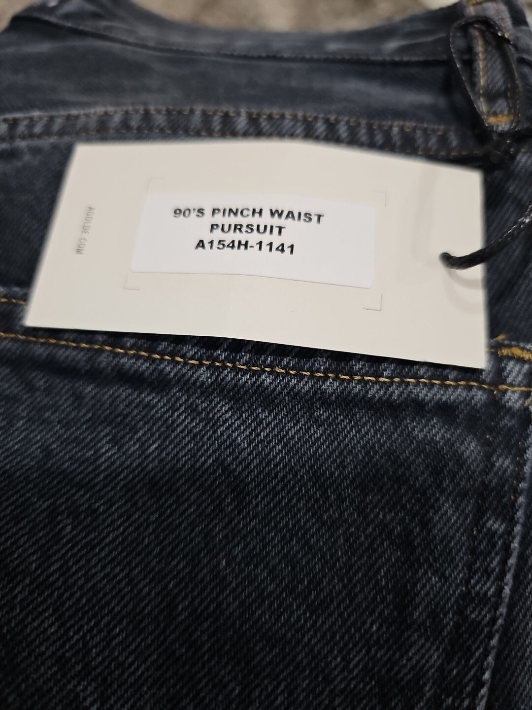 AGOLDE 90's Pinch Waist High Rise Straight Leg Jeans Black Women's Size 27  Sz44
