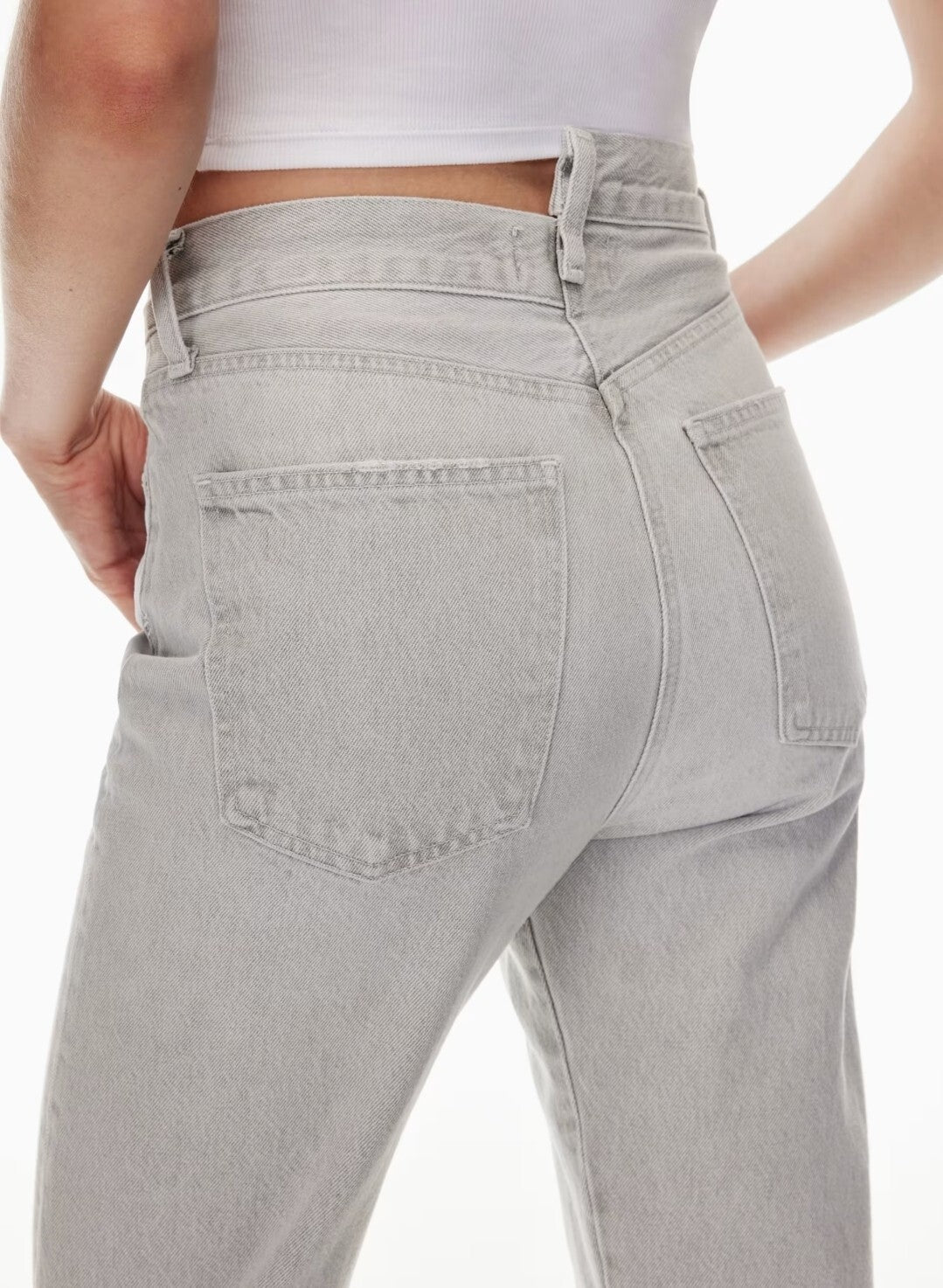 AGOLDE || Criss Cross Straight Leg Jeans in Eggshell Wash Sz 27 NWOT 1