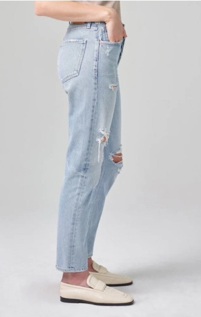 Citizens of Humanity Charlotte Jeans High Rise Straight Aspen Distress Sz 27 41