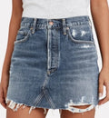 NWT Agolde Ada High Rise Mid Thigh Jean Denim Skirt in Ransom Sz 27 Sz 4 0