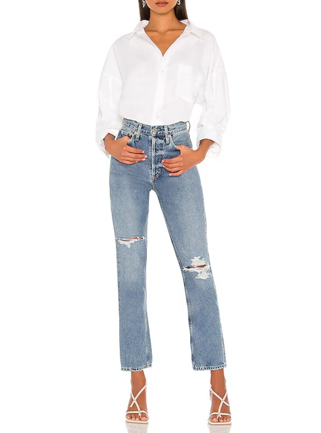 NWT CITIZENS OF HUMANITY Sabine High Rise Straight Leg Jeans Denim 27 Arthouse3
