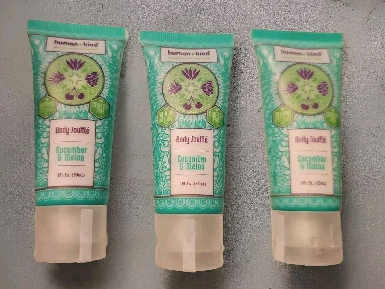 HUMAN + KIND Body Souffle Cucumber Melon 1oz 30ml Lot Of 3 Natural Cruelty Free0