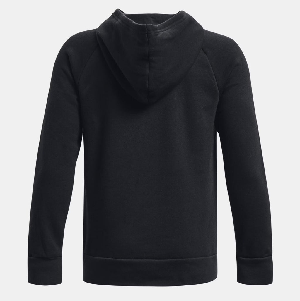 Under Armour UA Rival Fleece Big Logo Hoodie Black Boys Size Medium NWT1