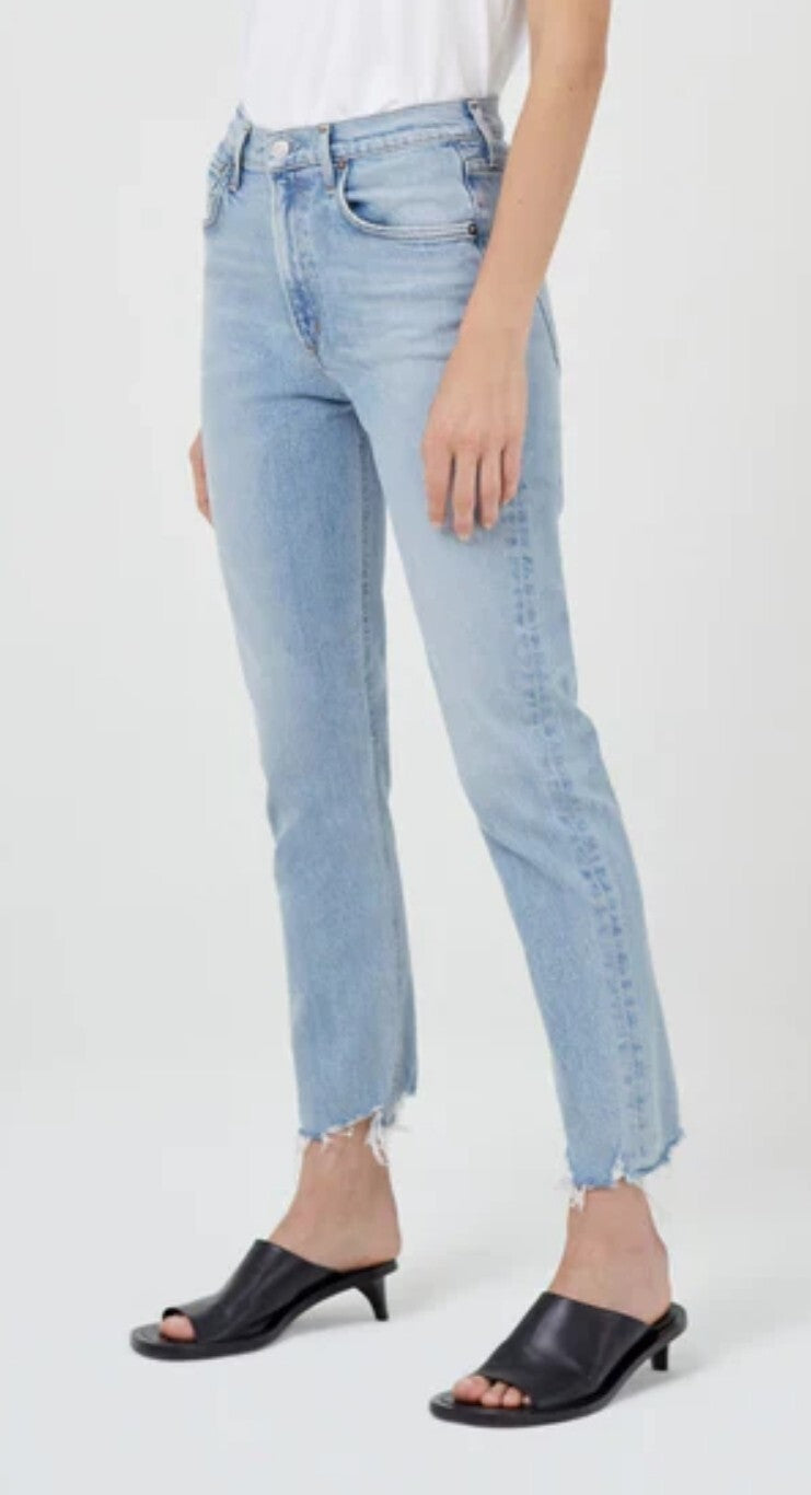 NWT Agolde Sz 27 Merrel Mid-Rise Straight Jeans Astray Wash A9021-1370 Sz 41