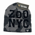 Zoo York NYC Y2K Camo Beanie Hat Gray Black Knit Winter Streetwear Skater Cap0