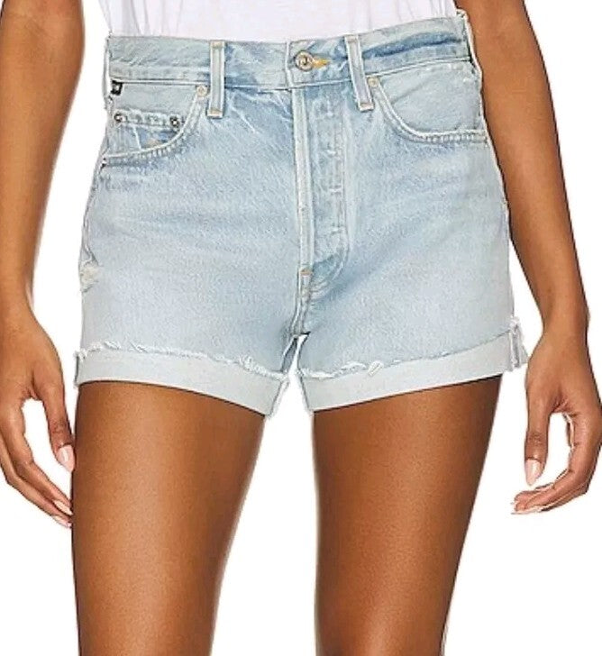Citizens of Humanity Annabelle Denim Shorts Cuffed In Hermosa Size 25 NWOT0