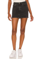 NWT AGOLDE Liv Denim Mini Skirt Size 27 In Vapor BLACK A3042-12070