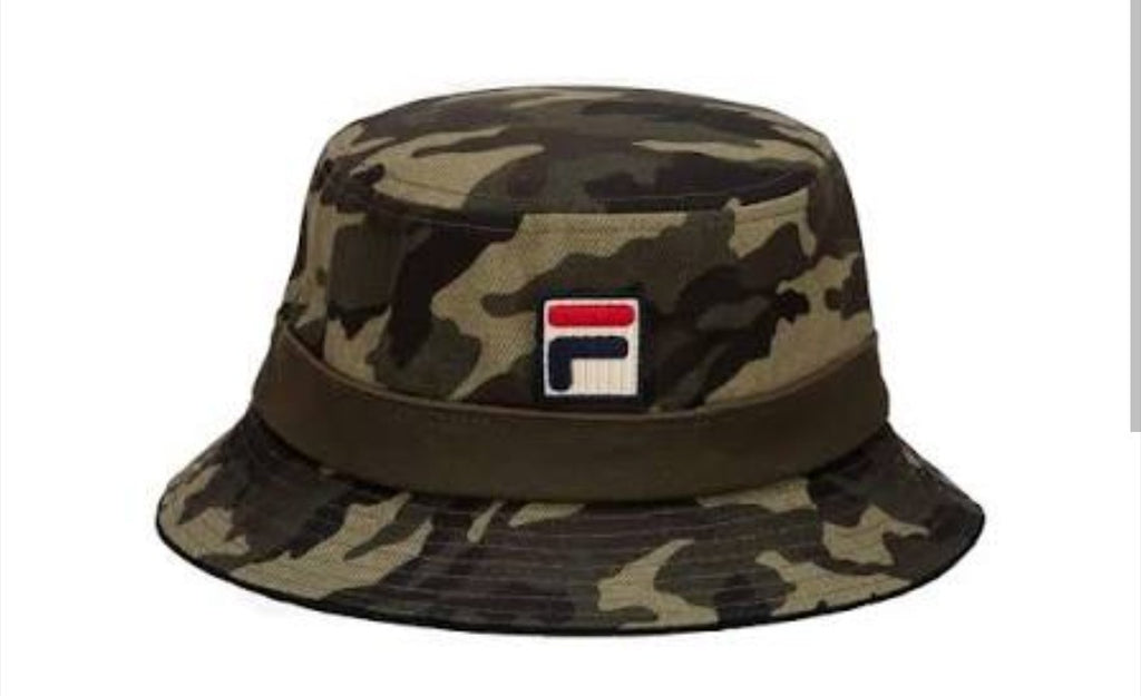 Unisex Men Women Camo Bucket Hat FILA Hip Hop Outdoor Fishing Sun Cap NWT 1