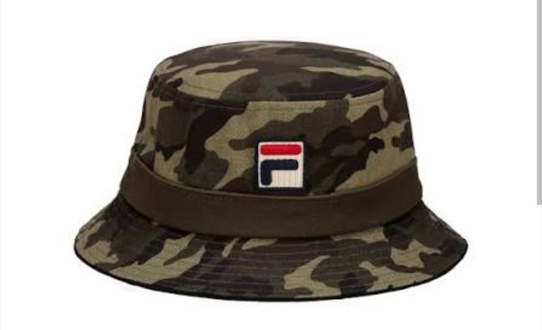 Unisex Men Women Camo Bucket Hat FILA Hip Hop Outdoor Fishing Sun Cap NWT 1