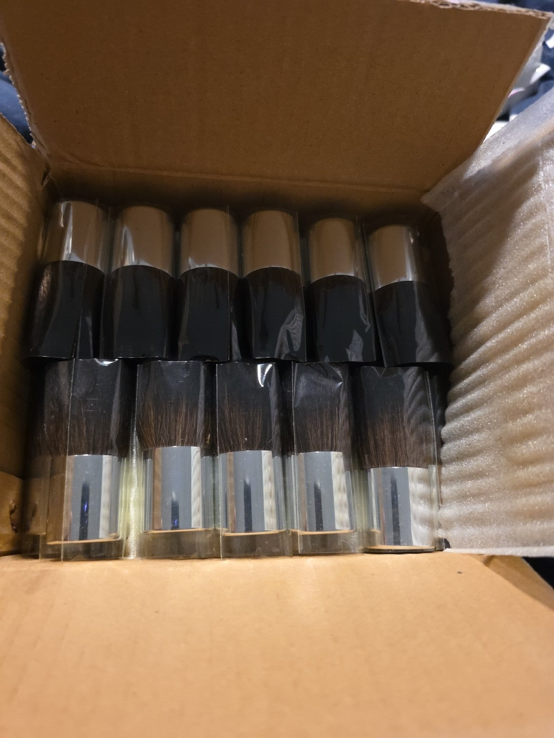 48 SILVER KABUKI BRUSH Full Coverage Bare Face Makeup Cosmetics Powder Case 3