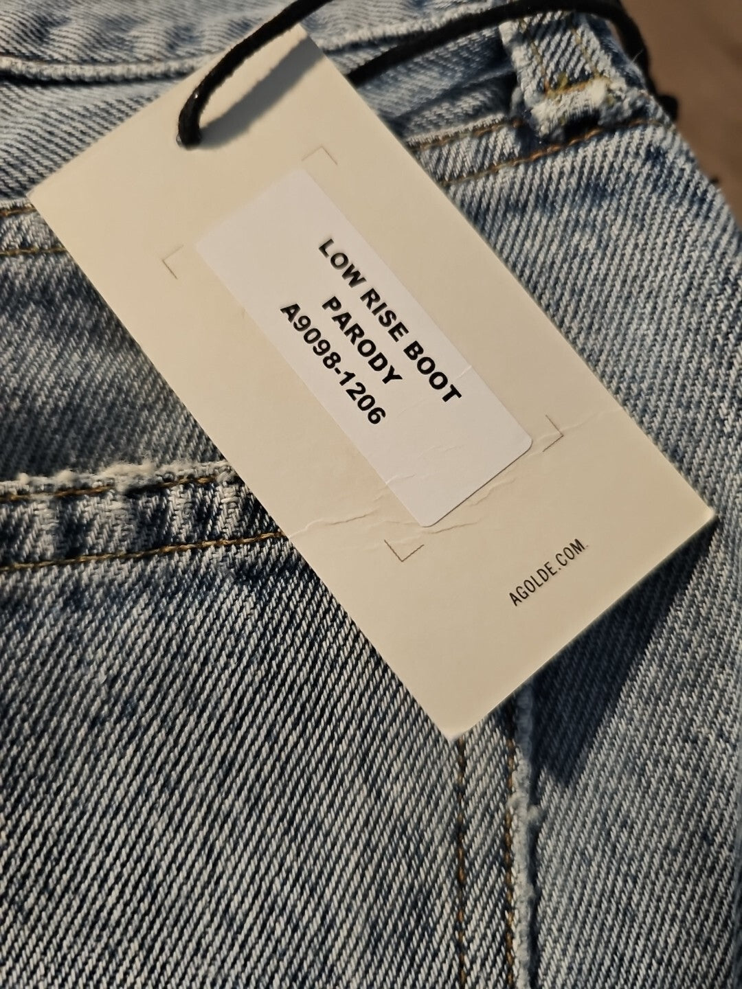 NWT Agolde Low Rise Boot Jeans In Parody Sz 27 A9098-1206 Mom Denim 90s 90's 3