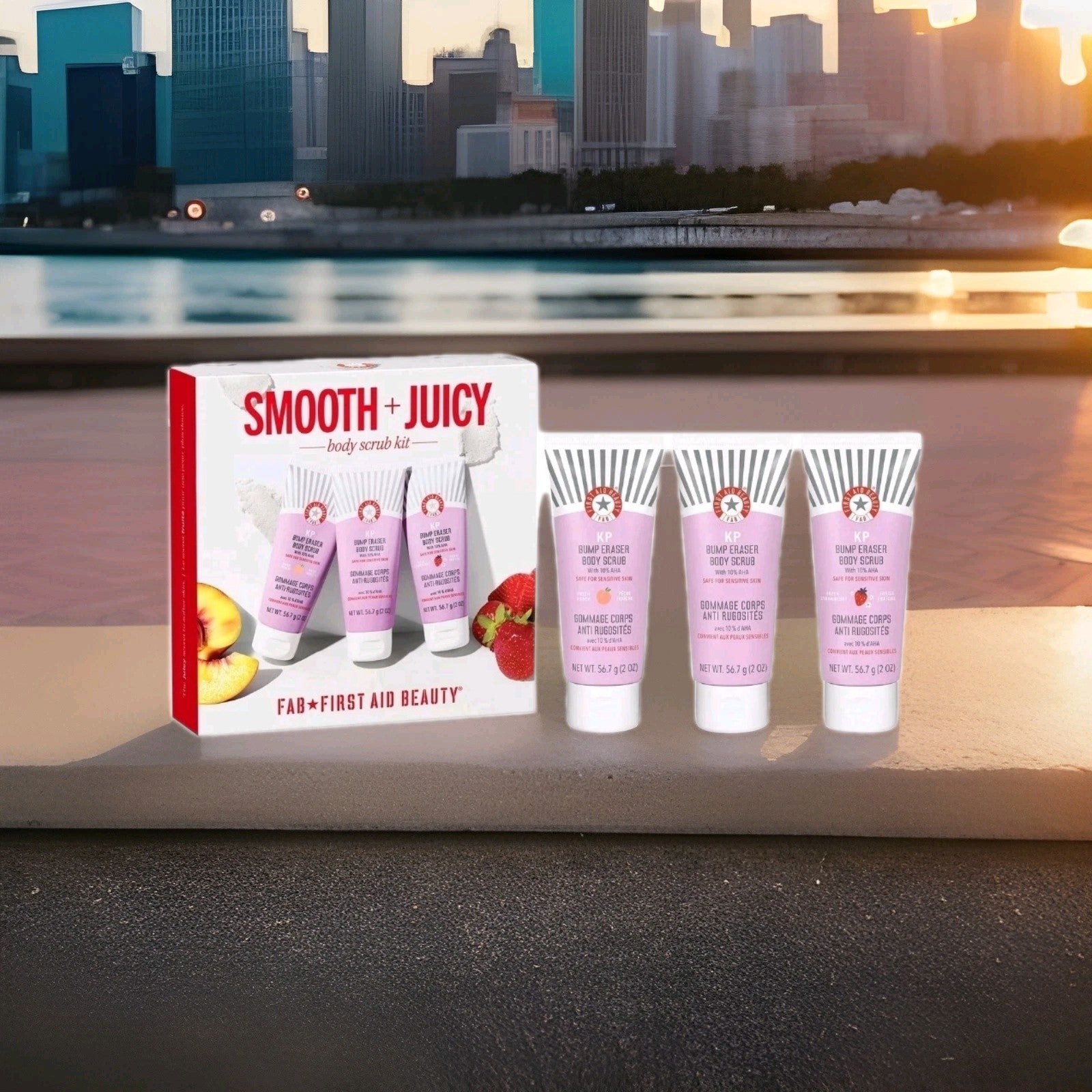 First Aid Beauty Smooth + Juicy Body Scrub Kit: KP Bump Eraser Body Scrub wit...0