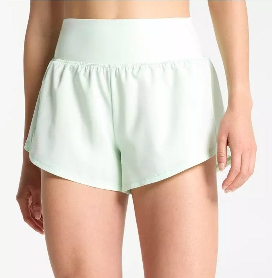 DSG Women's XXL Stride Run Short W/Liner  Lime Pickleball 3in Inseam 0