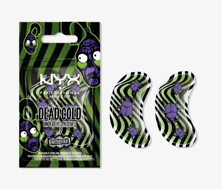 New NYX BEETLEJUICE BEETLEJUICE DEAD COLD UNDEREYE REUSABLE PATCHES0