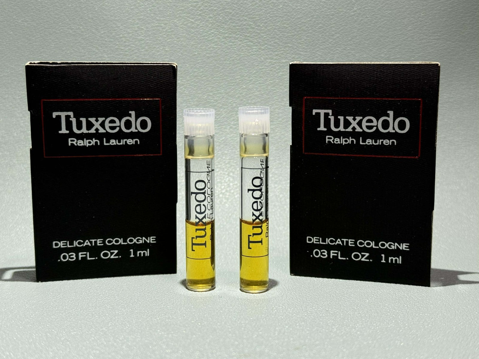 Vtg Ralph Lauren Tuxedo Splash Cologne sample 1ml Ea Set Of 2 Vintage 1993 0
