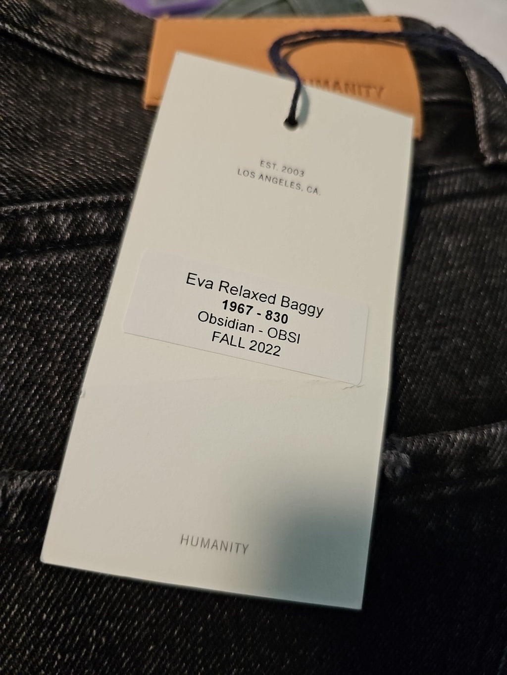 NWT Citizens of Humanity Eva Relaxed Baggy Jeans In Obsidian Size 27 Sz 45