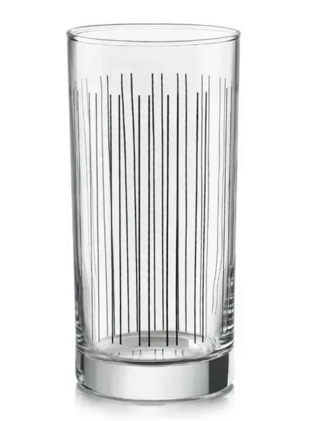 Vtg Libbey Glass Mid Century Geometric City 16 oz Tumbler Set Of 4 Black Modern2