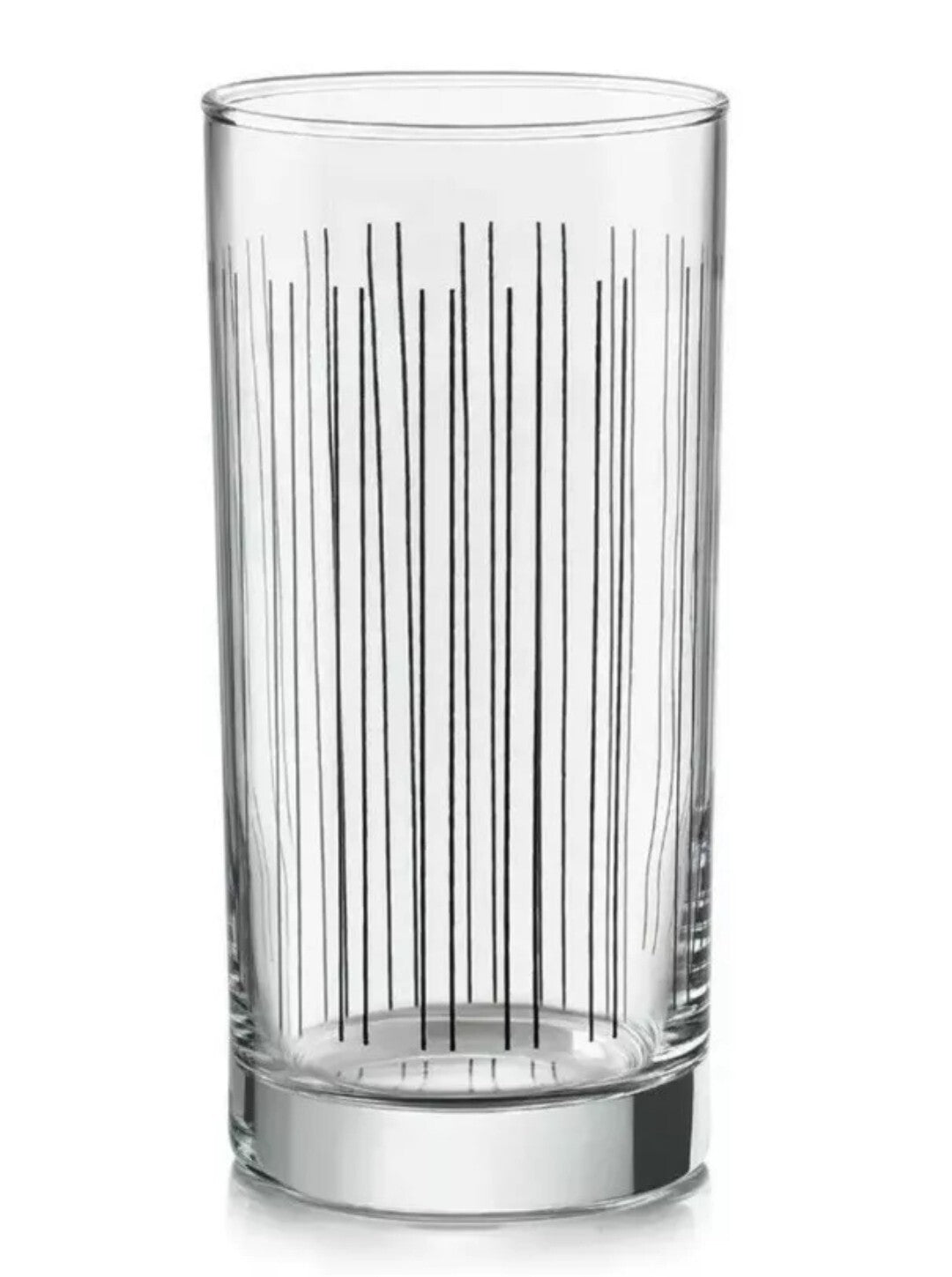 Vtg Libbey Glass Mid Century Geometric City 16 oz Tumbler Set Of 4 Black Modern2