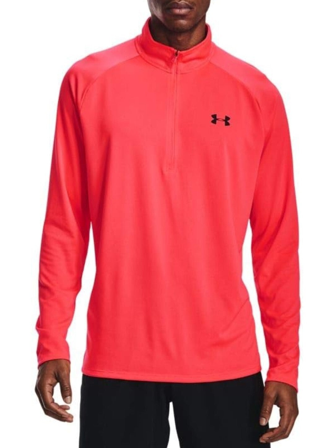 NWT Under Armour Men's Tech 2.0 1/2 Zip-Up T-Shirt Heat Gear (628) Orange XXL0