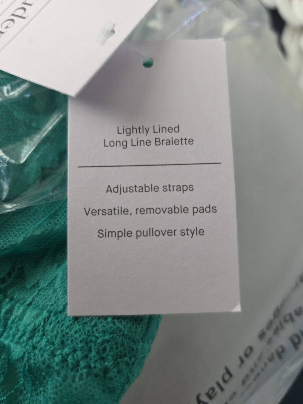 NWT~ Auden sz L Teal Pullover Longline Bralette Wireless Lightly lined Bra2