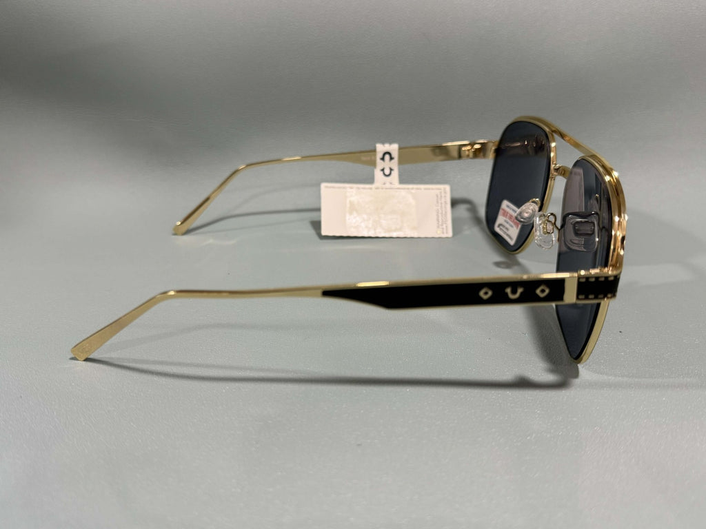 New Original TRUE RELIGION Sunglasses Tinted / Gold  Aviator Horseshoe TRM17462