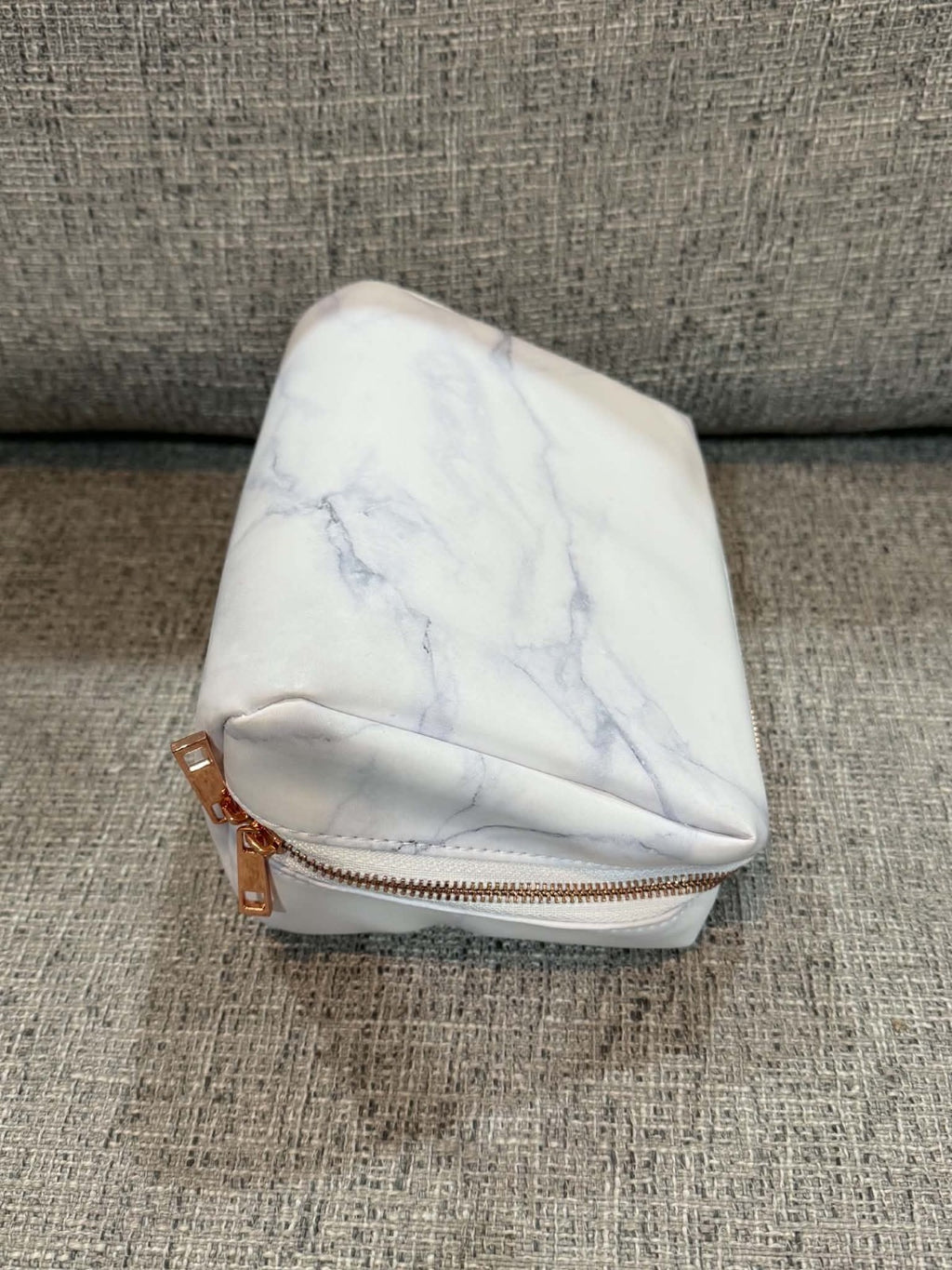 Dear Dahlia Marble Makeup Cosmetic Bag Travel Pouch w/ Matching Hand Mirror Rare3