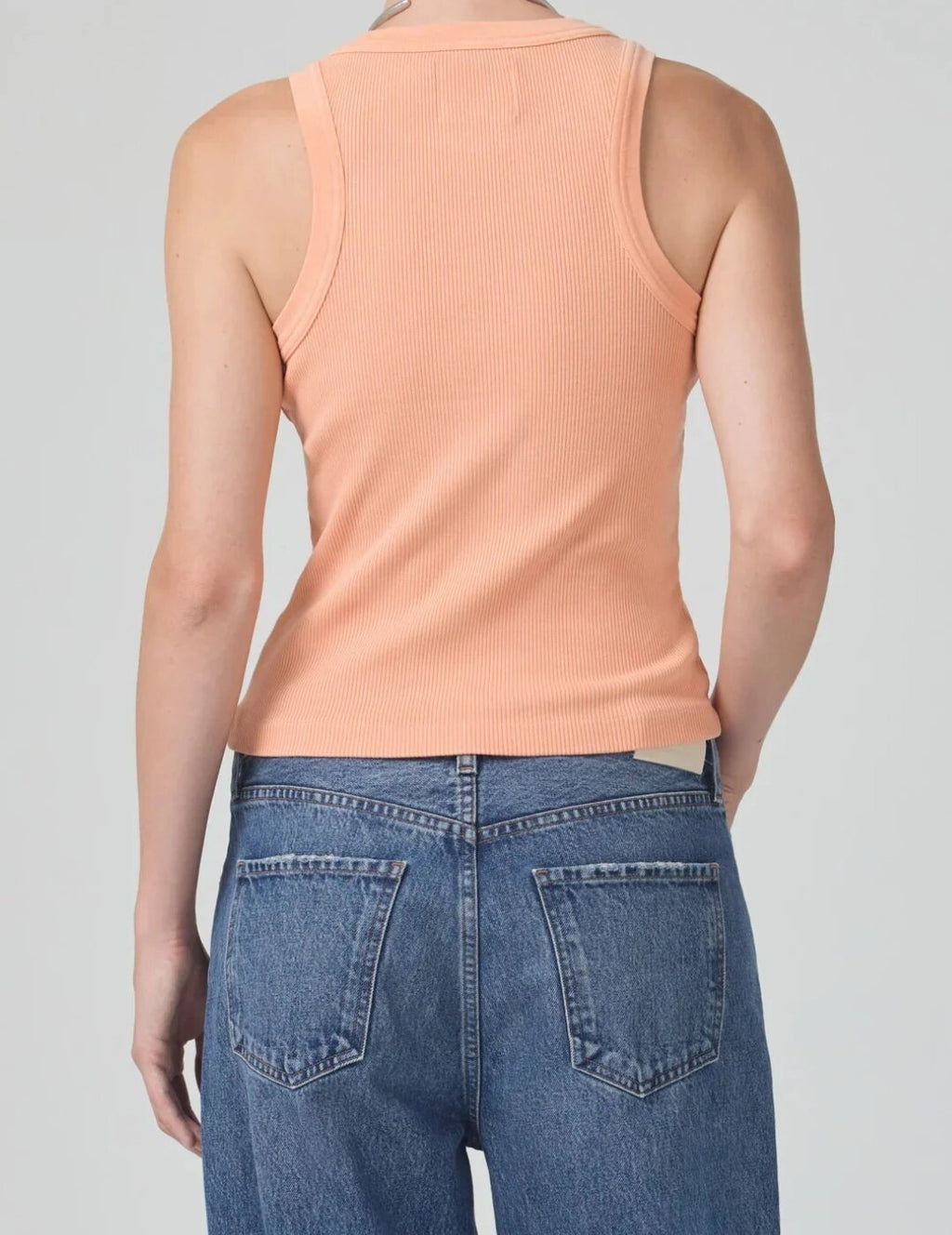NWT Citizens of Humanity SMALL Isabel Rib Tank Top In Paypaya 9201-3004 COH1