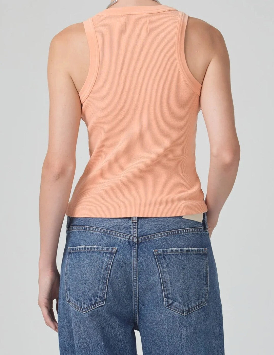 NWT Citizens of Humanity SMALL Isabel Rib Tank Top In Paypaya 9201-3004 COH1