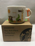 Starbucks Christmas Ornament Texas You are Here - 2 oz Cersmic Coffee Cup NIB0