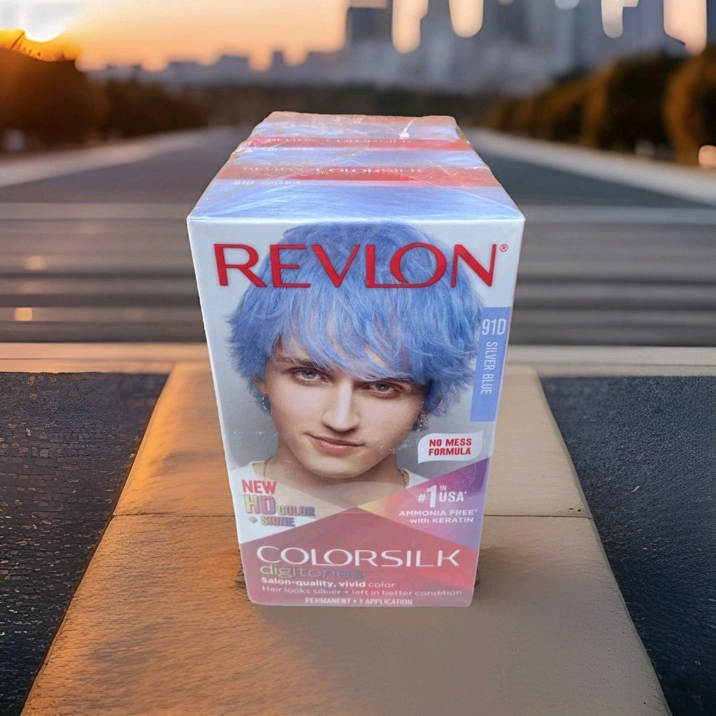 3 Revlon Colorsilk HD Color SILVER BLUE 91D Permanent Hair Color0