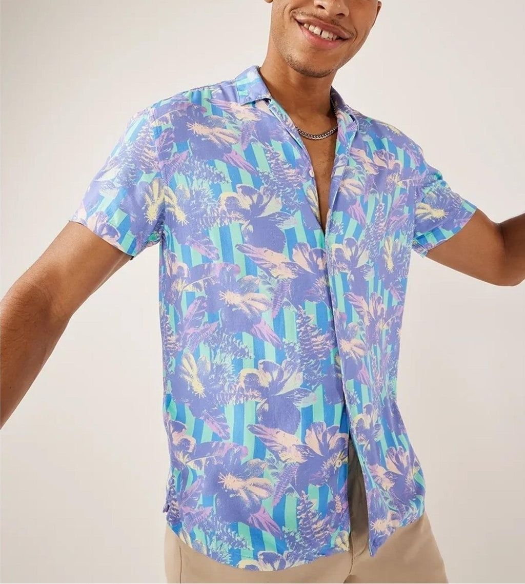 NWT Chubbies The Sunday Linner Rayon  Shirt Size Small Retro Inspired S 0