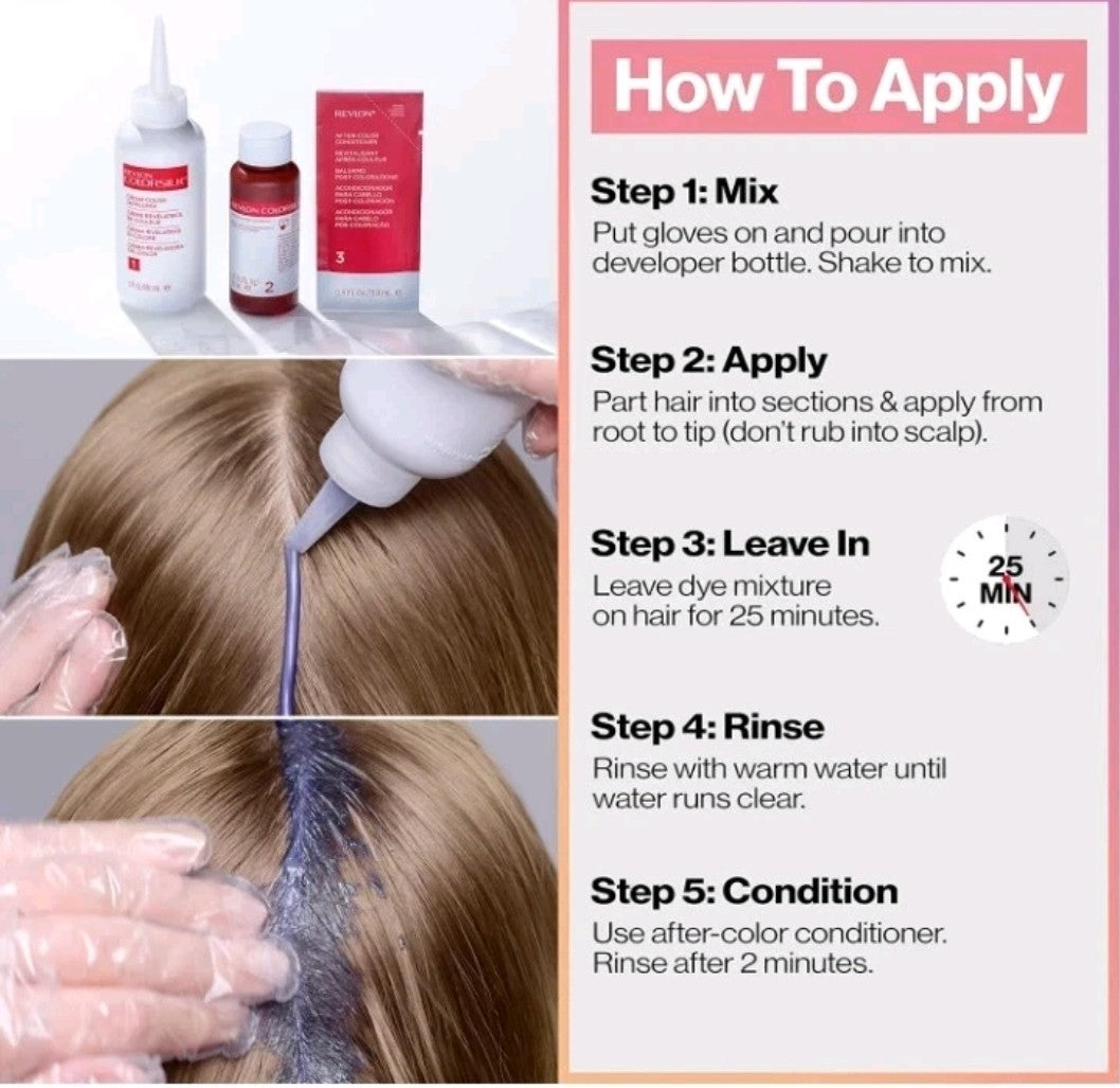 3 × Revlon Colorsilk Digitones W/ Keratin Perm Hair Color 92D PASTEL LAVENDER  2