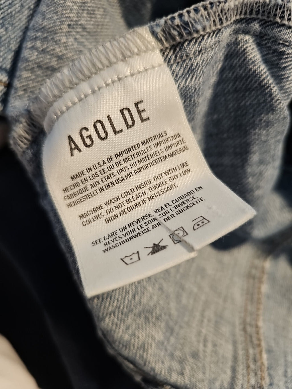 Agolde Lola Denim Crop TOP Women's In TEMOR BUSTIER Size Small SM7