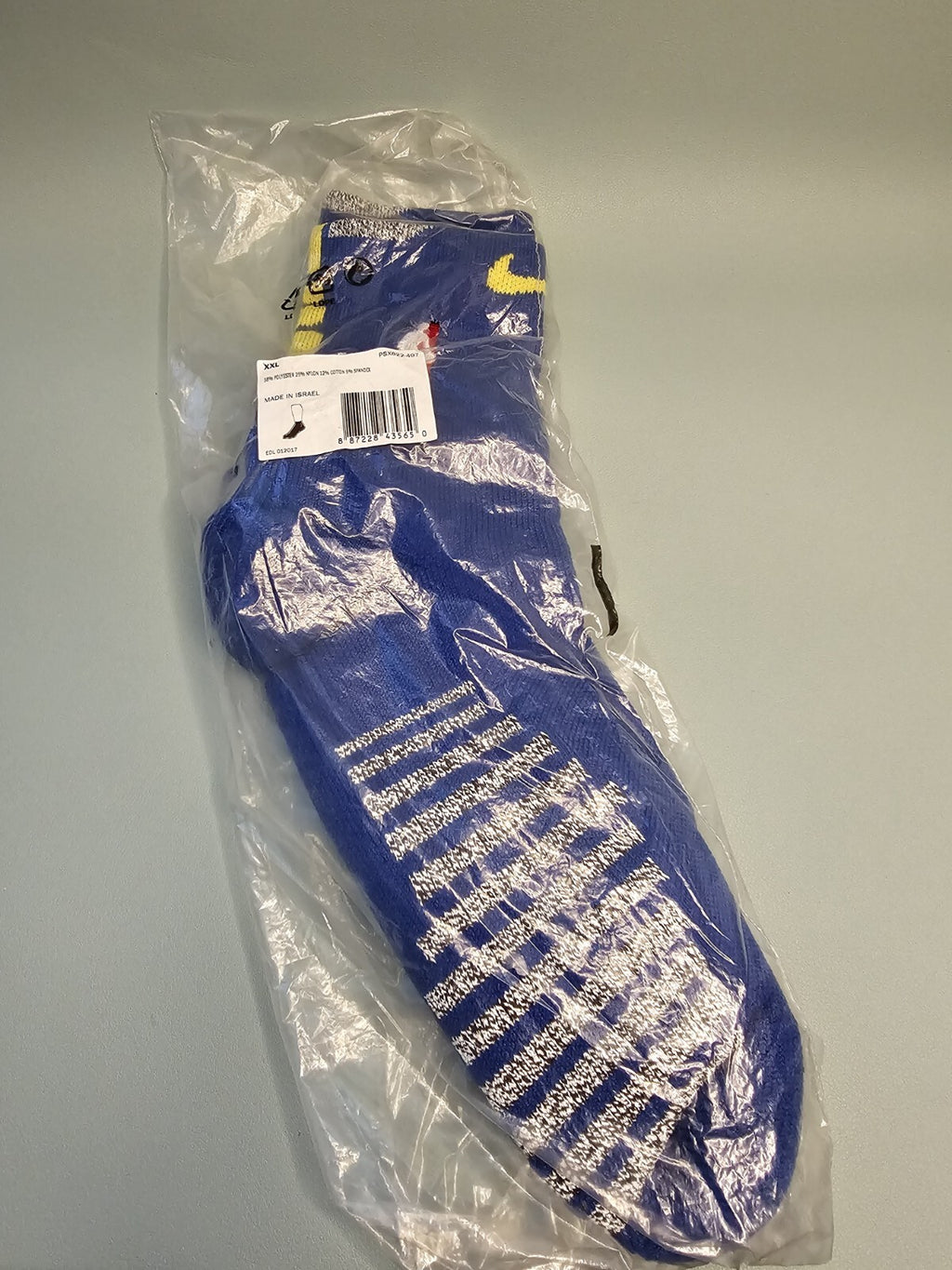 Nike 2XL NBA Authentics Team Issued  Warriors Ankle Socks Blue PSX 822-4970