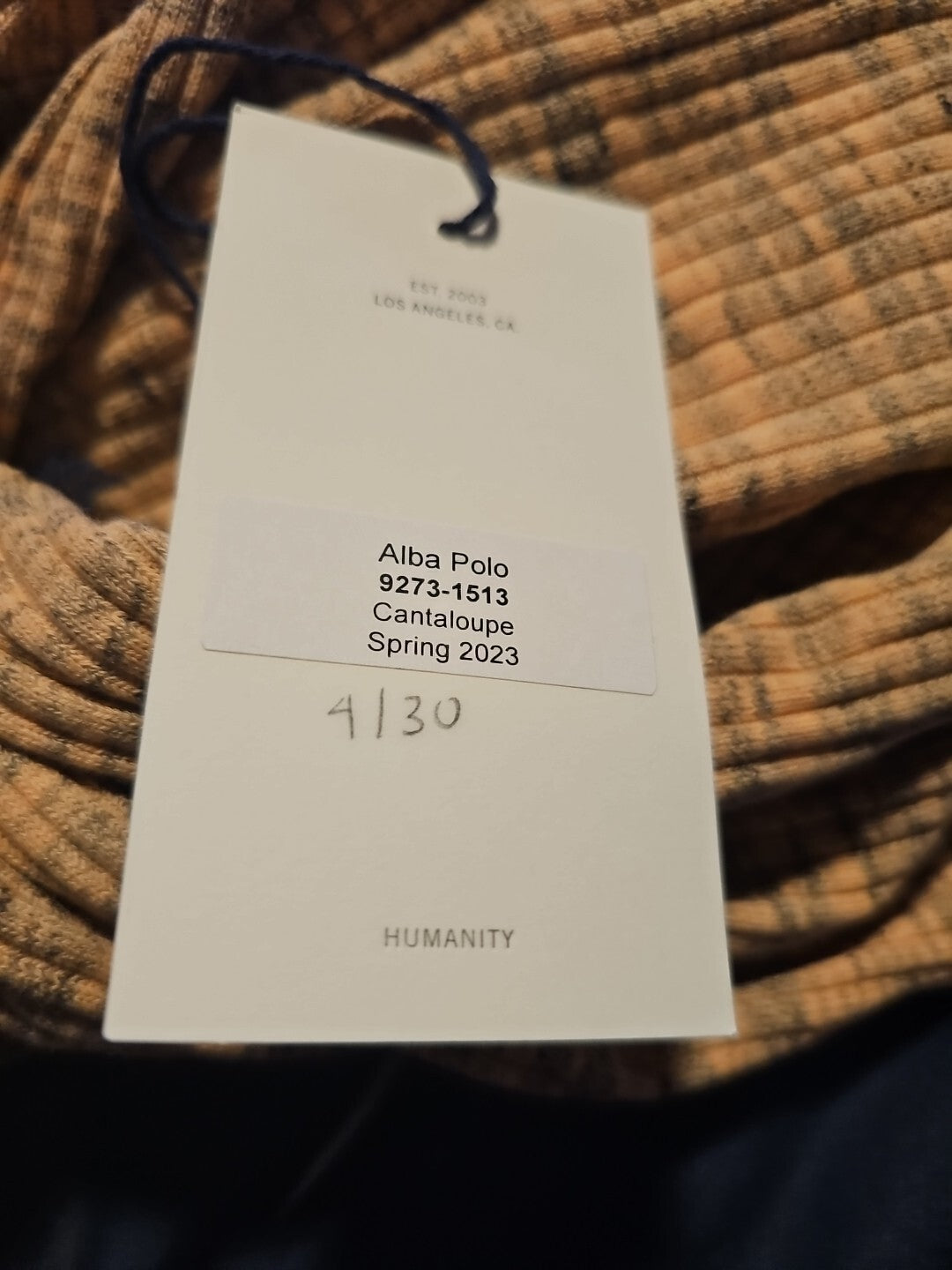 NWT Citizens of Humanity -  Alba Polo Cantaloupe - Size S COH Anthropologie 3