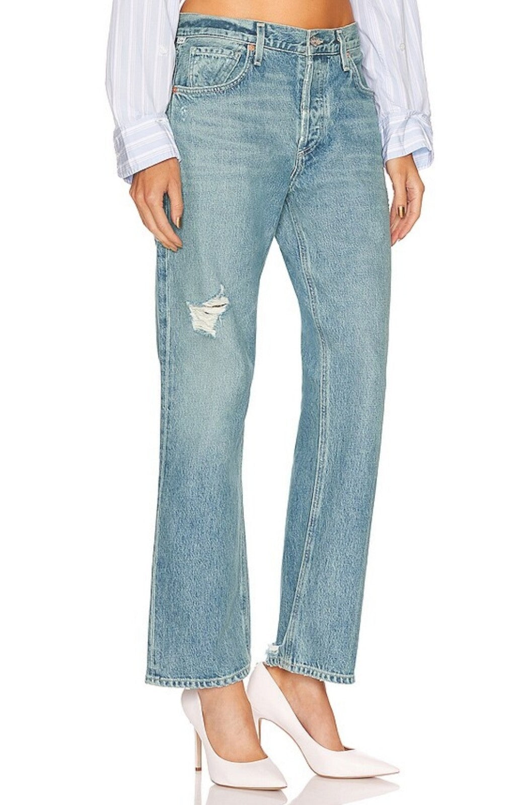$228 Citizens Of Humanity Neve Low Slug Relaxed Jeans Sz 27 In Bowie COH 1